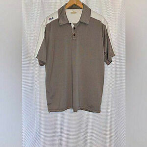 2/30$ Men’s FILA white and beige polo size‎ medium